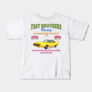 Fast Brothers Racing Muscle Car Hot Rod Racing Novelty Gift Kids T-Shirt